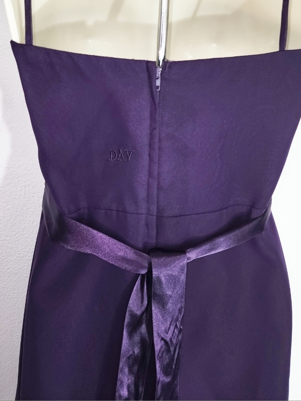 Davinci Dress Rhinestones and Sequins Ribbon Belt Sash Purple Size 10 - Picture 14 of 16
